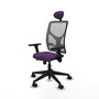 PIQUERAS Y CRESPO Silla de oficina Motilla con mecanismo Sincro/Traslack Morado y Gris