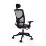 PIQUERAS Y CRESPO Silla de oficina Motilla con mecanismo Sincro/Traslack Morado y Gris