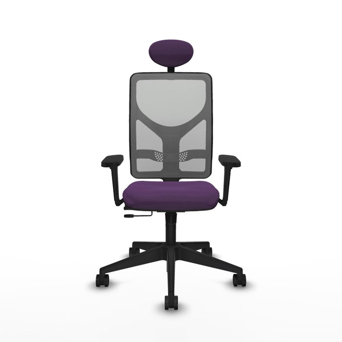 PIQUERAS Y CRESPO Silla de oficina Motilla con mecanismo Sincro/Traslack Morado y Gris