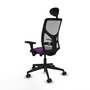 PIQUERAS Y CRESPO Silla de oficina Motilla con mecanismo Sincro/Traslack Morado y Gris