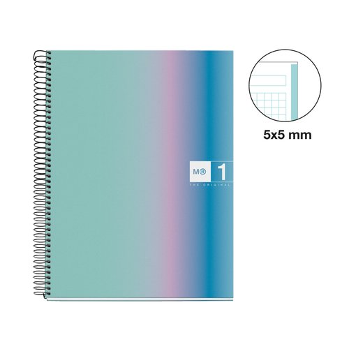 Miquelrius Cuaderno Espiral Aurora A4 80 Hojas 90g Cuadro 5mm Santorini Miquelrius Cuaderno Espiral Aurora A4 80 Hojas 90g Cuadro 5mm Santorini