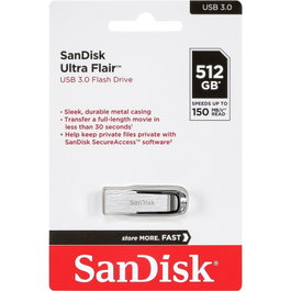 Sandisk SanDisk Ultra Flair 512 GB USB 3.2 Gen 1 Plata