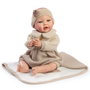 Muñecas Guca Muñeca Reborn Montessori Nuria 42 cm sin pelo con pelele lana y mantita +6 años
