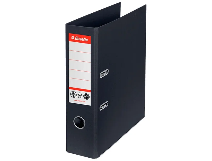 Esselte Archivador de palanca N 1 CO2 neutral DIN A4 Cartón forrado Lomo 75 mm Negro Esselte Archivador de palanca N 1 CO2 neutral DIN A4 Cartón forrado Lomo 75 mm Negro