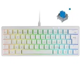 Mars Gaming Teclado Mecánico Gaming MKMINIPRO/ Switch Azul/ Blanco 60% RGB Blanco