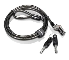 Lenovo 0B47388 Cable Antirrobo Kensington con Llave Plana, Acero al Carbón, 1,5 m, Negro
