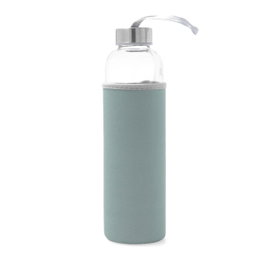 Quid Botella de Vidrio Quidate con Funda Neopreno 0,6 L Azul
