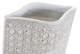 DKD Home Decor Jarrón Moderno Blanco Resina 20 x 58 x 12 cm Colección Isara
