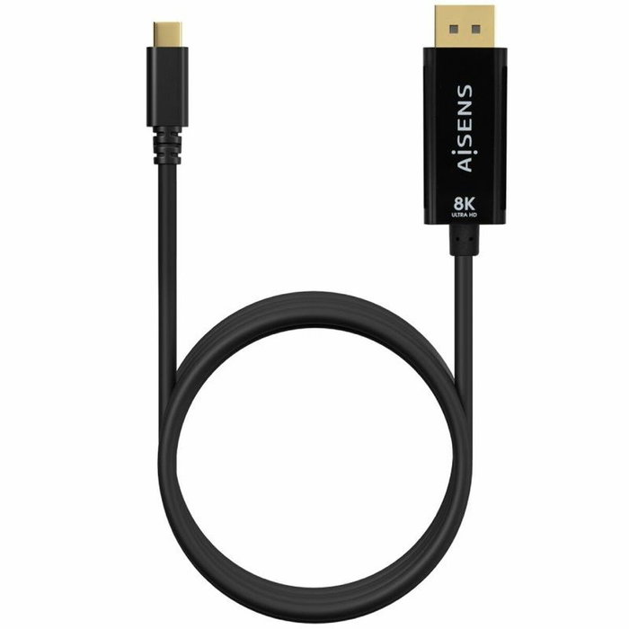 Aisens Cable Conversor USB-C a DisplayPort 8K@60Hz, 1.8m, Negro