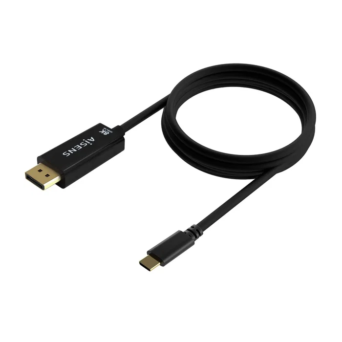 Aisens Cable Conversor USB-C a DisplayPort 8K@60Hz, 1.8m, Negro