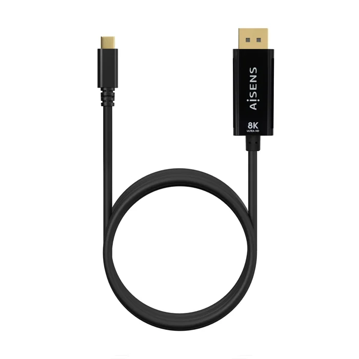 Aisens Cable Conversor USB-C a DisplayPort 8K@60Hz, 1.8m, Negro