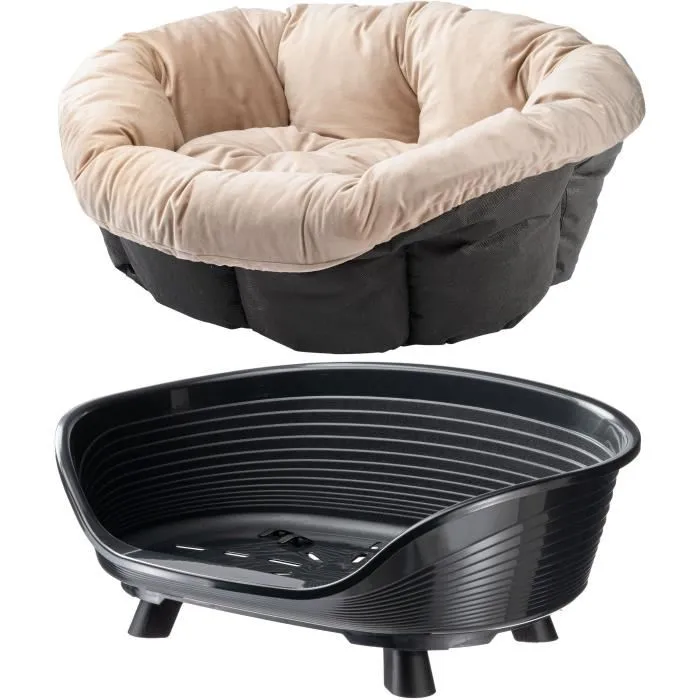 Ferplast FER8010690210025 Cesta Sofá Trono 6 con Cojín Negro