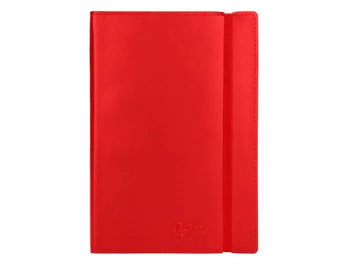 Liderpapel Libreta Similpiel A7 120 Hojas 70gr Cuadriculada Rojo