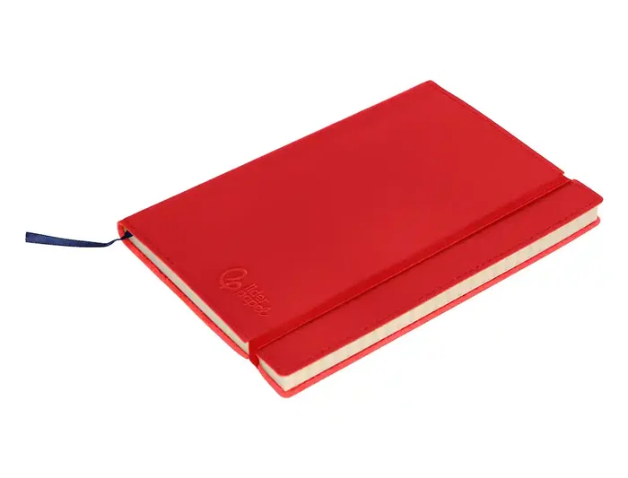Liderpapel Libreta Similpiel A7 120 Hojas 70gr Cuadriculada Rojo