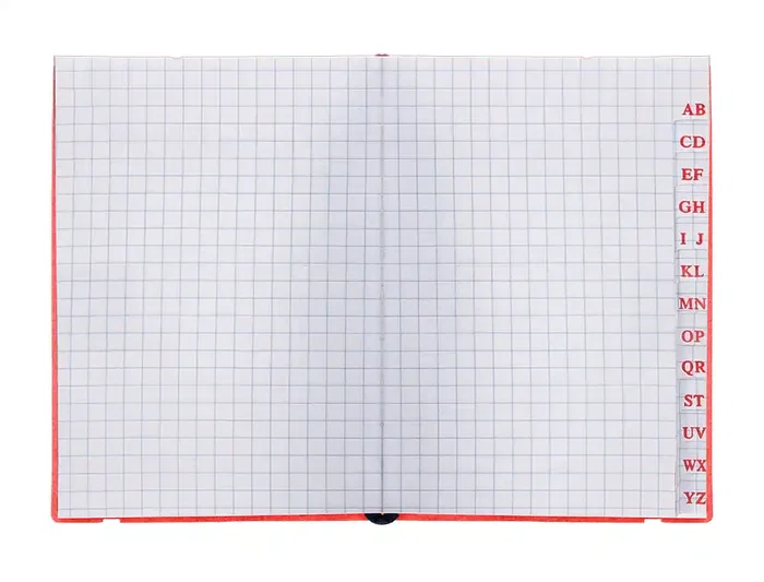 Liderpapel Libreta Similpiel A7 120 Hojas 70gr Cuadriculada Rojo