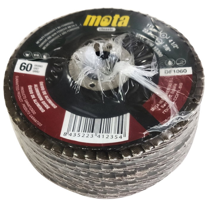 Mota Herramientas Disco flap óxido aluminio 115 mm grano 60 Mota Herramientas Disco flap óxido aluminio 115 mm grano 60