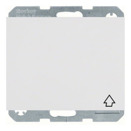 Berker 4751 71 09 Schuko Steckdose 16A K.1 polarweiß con tapa abatible, Blanco