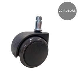 PIQUERAS Y CRESPO Kit de 20 ruedas engomadas de 50 mm perno 11 mm