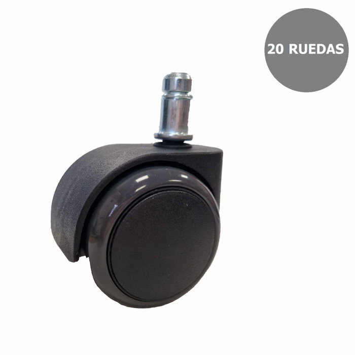 PIQUERAS Y CRESPO Kit de 20 ruedas engomadas de 50 mm perno 11 mm PIQUERAS Y CRESPO Kit de 20 ruedas engomadas de 50 mm perno 11 mm