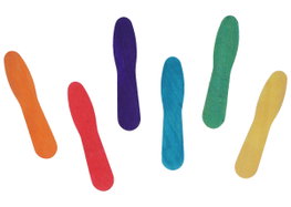 Innspiro Palitos de polo de madera pequeños forma hélice mix colores 75x15x1,5mm