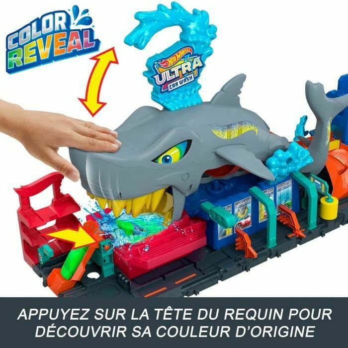 Mattel Hot Wheels City Túnel de Lavado con Tiburón