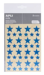 APLI Gomets Metalizados Estrella Azul Holográfica Set de 10