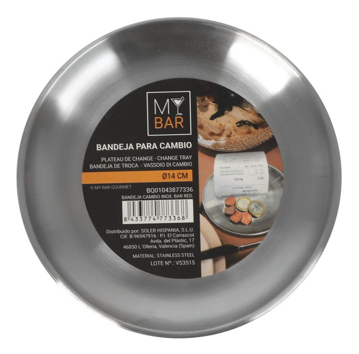 My Bar Bandeja Cambio Inox. Bar Red. 14 cm x 1.5 cm x 14 cm (24 Unidades)