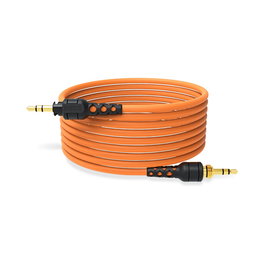 RODE Cable NTH-100 2.4m Naranja para Auriculares con Conector de Bloqueo TRS 3.5mm y Adaptador 1/4 Pulgada