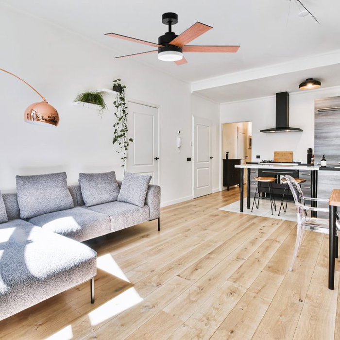 Blaupunkt Ventilador de Techo con Luz LED y Mando a Distancia - 122 cm, 70 W + 18 W