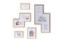 DKD Home Decor Set de 5 Marcos de Fotos Natural y Multicolor