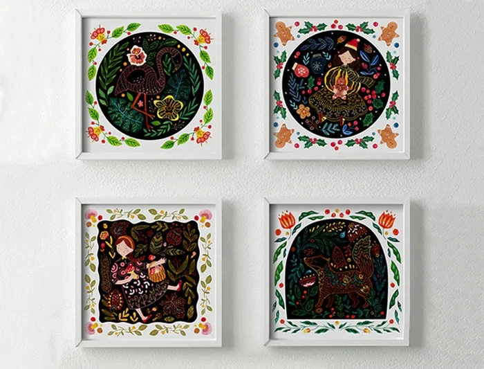 Mideer Juego didactico Mideer Scratch Art Card Boy para Niños, Desarrolla Creatividad y Apreciación Artística con Lápiz de Bambú y 8 Dibujos Ilustrados