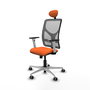 PIQUERAS Y CRESPO Silla de oficina Motilla Naranja y Gris