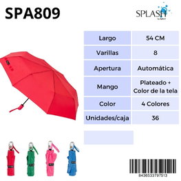 SPLASH BY AVANT Paraguas splash sra plegable liso colores