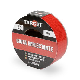 TARGET Cinta Adhesiva Reflectante Roja de PVC