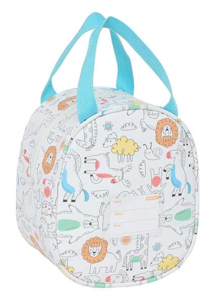 Portameriendas Térmico Safta Zoo Beige 19 x 22 x 14 cm