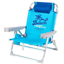 Aktive Silla Playa Mochila Alu 5 Pos 53x58x28/80cm C/Bolsillo Alu+600D PVC