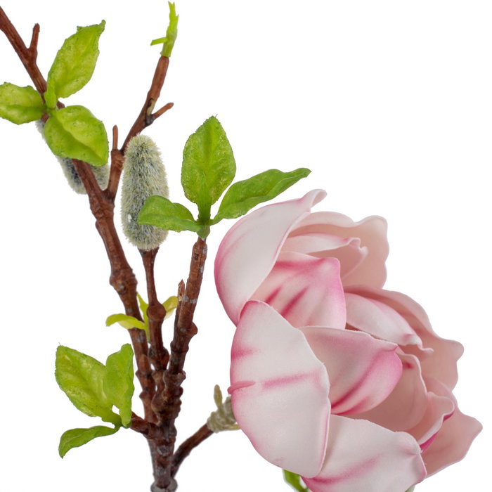 Ixia Rama de Magnolia Rosa Artificial