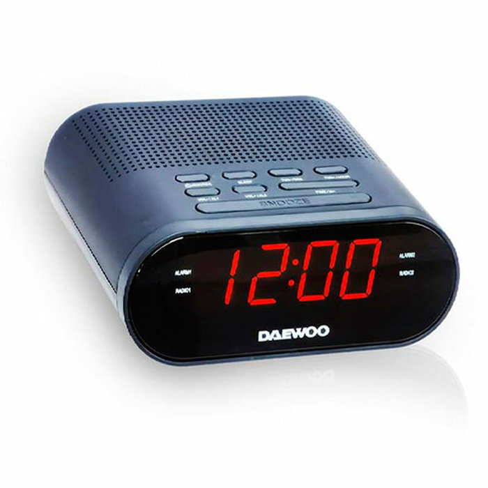 Daewoo DW1218 Radio Reloj Despertador AM/FM con Auxiliar 3,5mm