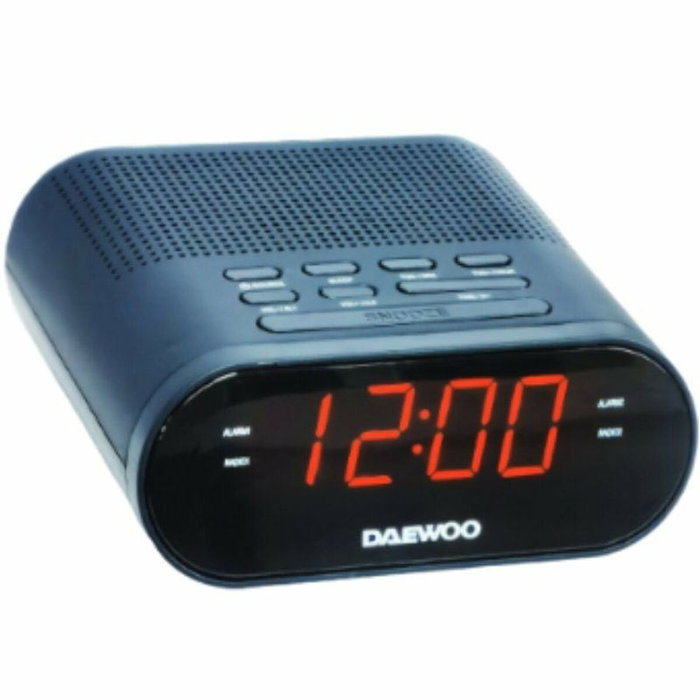 Daewoo DW1218 Radio Reloj Despertador AM/FM con Auxiliar 3,5mm
