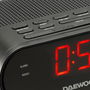 Daewoo Radio Reloj Despertador con Sintonizador AM/FM y Entrada Auxiliar de 3.5mm para Conectar Dispositivos Externos