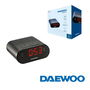 Daewoo Radio Reloj Despertador con Sintonizador AM/FM y Entrada Auxiliar de 3.5mm para Conectar Dispositivos Externos