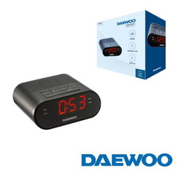 Daewoo DW1218 Radio Reloj AM/FM con Salida Jack 3,5 mm