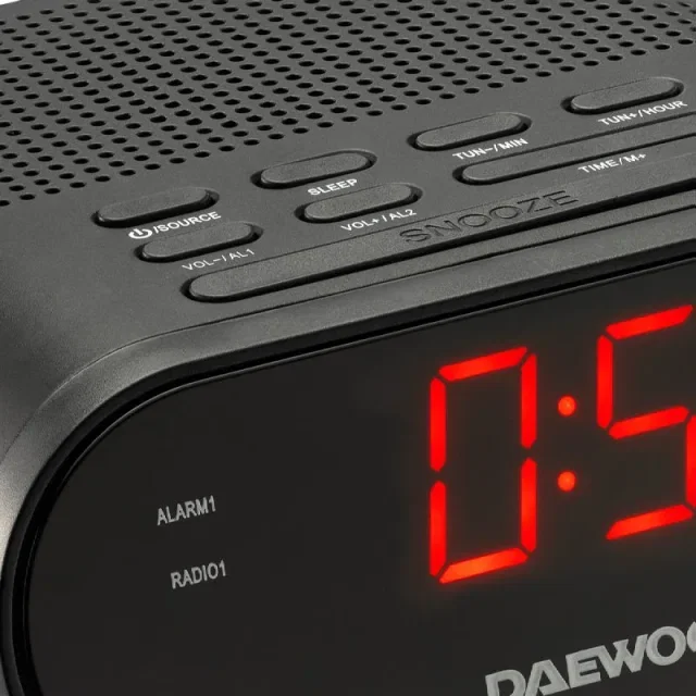 Daewoo DW1218 Radio Reloj AM/FM con Salida Jack 3,5 mm Daewoo DW1218 Radio Reloj AM/FM con Salida Jack 3,5 mm
