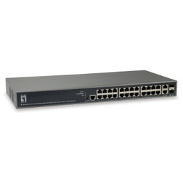 Level One GEP-2682 Switch L3 Gestionado con 24 Puertos PoE y 2 SFP
