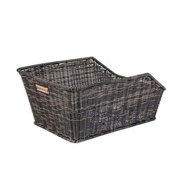 Basil Cento Cesta de mimbre sintético desmontable para portaequipajes trasero de bicicleta, 40x25x15 cm, 10 kg, marrón