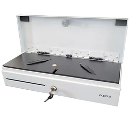 Approx Cajón Portamonedas Compacto APPCASH02FLIPTOPWH Blanco