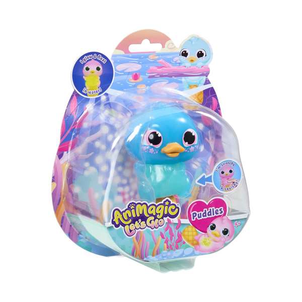 Bizak Figura Squishy Animagic Let's Glo Ornitorrinco, Brilla en la Oscuridad y Flota en el Agua, 21 x 18 x 8 cm, Con Pilas Incluidas, Edad 4+