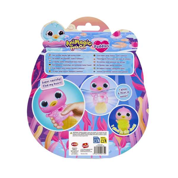 Bizak Figura Squishy Animagic Let's Glo Ornitorrinco, Brilla en la Oscuridad y Flota en el Agua, 21 x 18 x 8 cm, Con Pilas Incluidas, Edad 4+