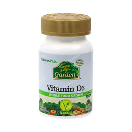 NATURES PLUS Vitamina D3 60 Cápsulas Veganas para el Sistema Inmune y Huesos