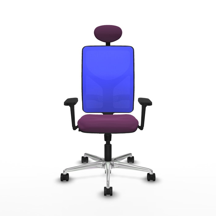 PIQUERAS Y CRESPO Silla de oficina Motilla con mecanismo Sincro, Morado y Azul